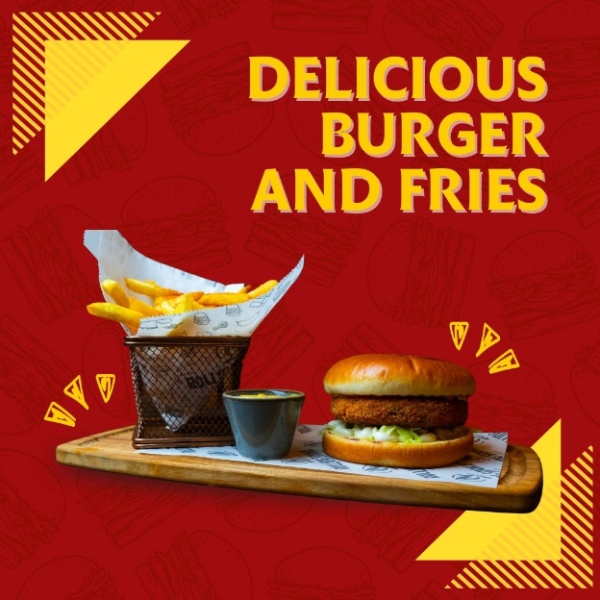 Rolling Smoke delicious burger and fries in Clydebank. 