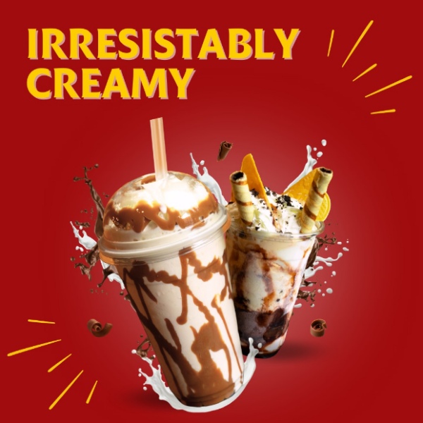 Rolling Smoke creamy milkshakes in Clydebank.